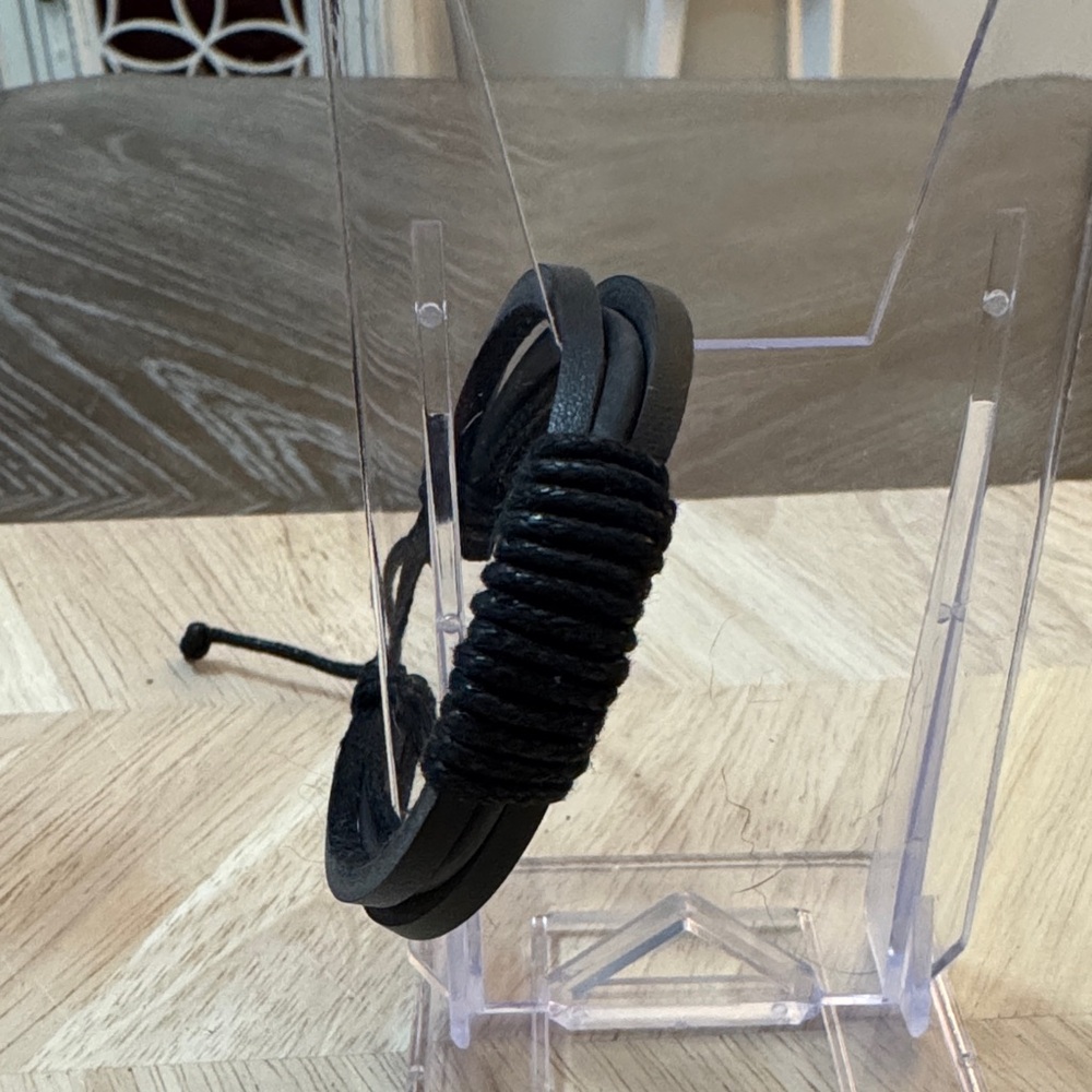 Black Leather Bracelet